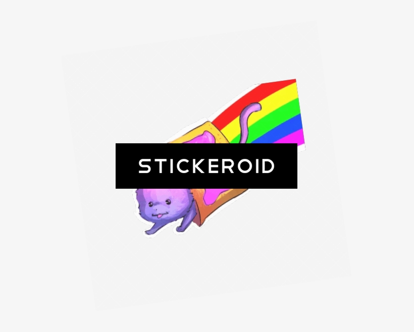 Стикер Nyan Cat - Graphic Design, transparent png download