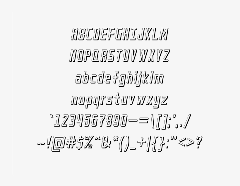 Sample Image Of Petak Square Shadow Font By Alisaptamarza - Calligraphy, transparent png download
