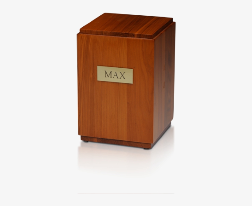 Vertical Birch Wood Cube Urn W/ Honey Finish - Plywood, transparent png download