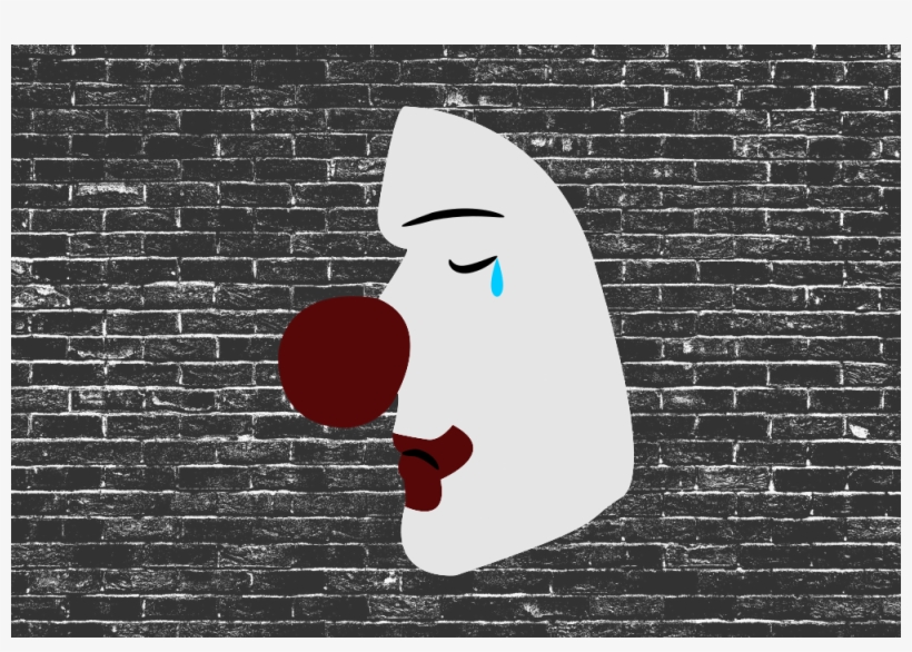 Bob Burnham Als Trauriger Clown Vor Einer Grauen Mauer - Bo Burnham, transparent png download