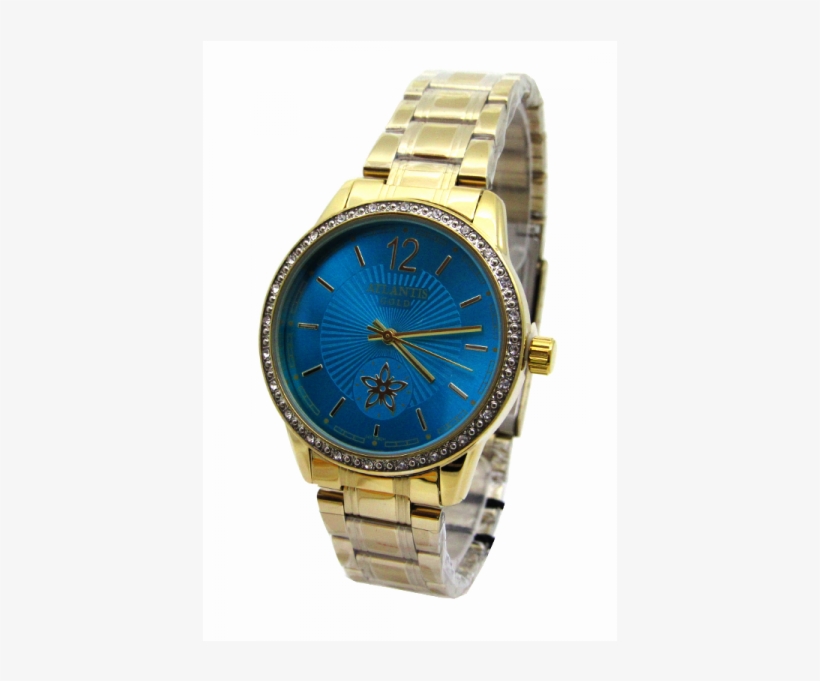 Atacado Relogio Feminino Atlantis G3471 Dourado Fundo - Blue, transparent png download