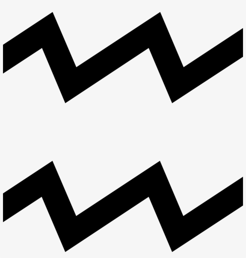 Acuario Horã³scopo - Aquarius Symbol Line, transparent png download