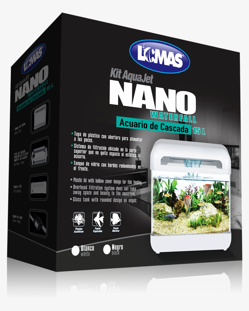 Acuario Nano Cascada 15 Lt Blanco - Acuario Nano Lomas Litros, transparent png download