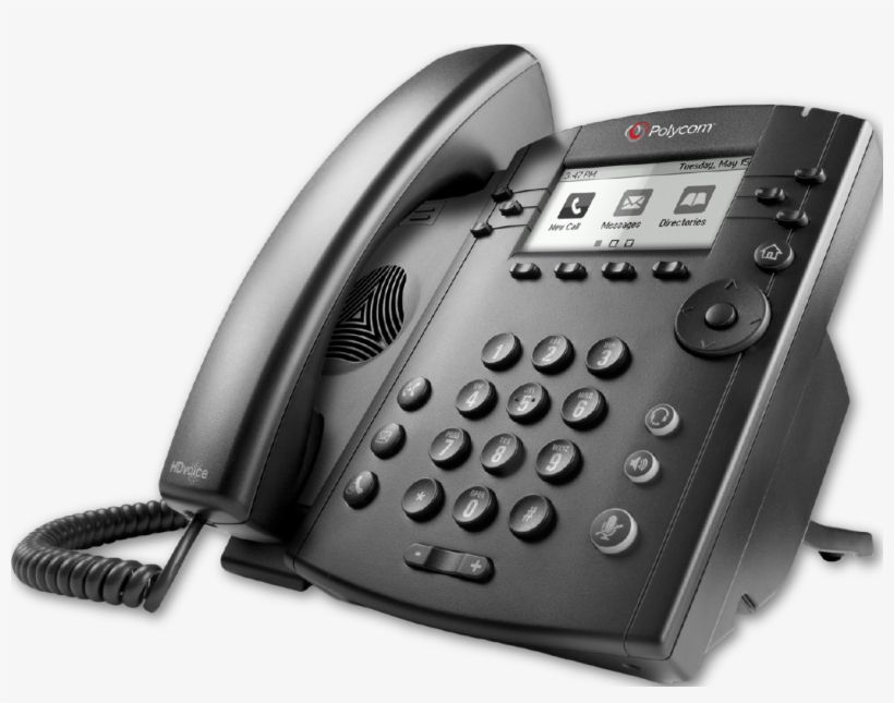 Polycom Vvx 300 6-line Desktop Phone, transparent png download