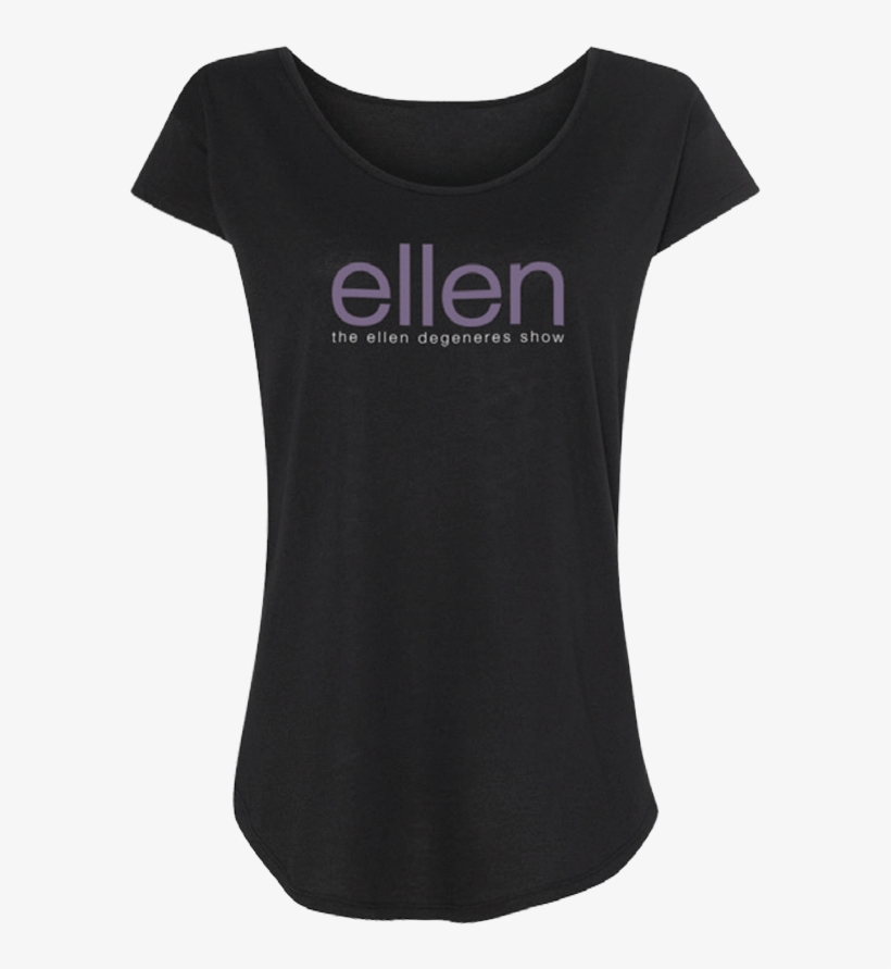 Ellen Show Ladies Scoop Neck Tee- Black - Scoop Neck, transparent png download