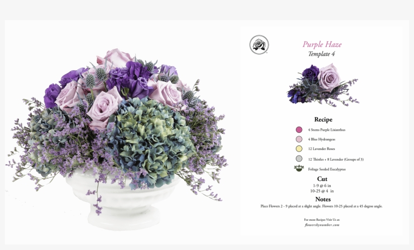 Fbn Arrangement And Recipe 0005 Gem Purple Haze Profile - Bouquet, transparent png download