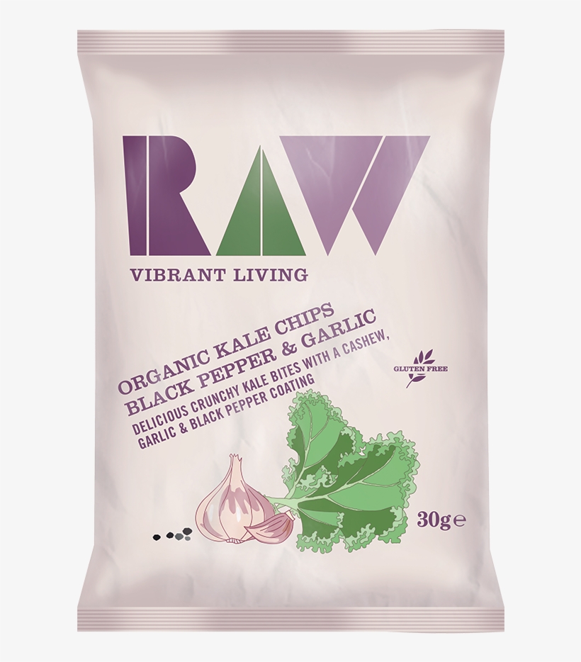 15020 Raw Kale Black-pepper 1000x1000px - Raw Health Cashew Cheeze & Onion Kale Chips 30g, transparent png download