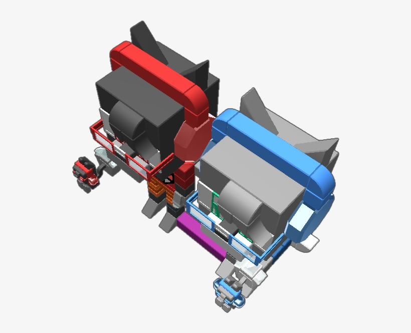 Includes, Big Blocksters °pichu° And Dark °pichu° [with - Mecha, transparent png download