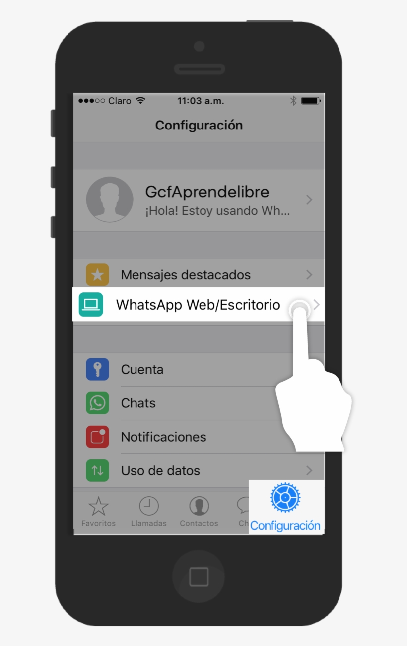 Pulsa El Comando Configuración En Tu Celular Y Luego - Mobile Phone, transparent png download