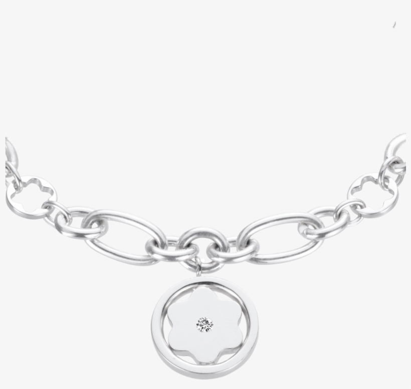 Montblanc Star Signet Bracelet - Oval Montblanc Star Chain Bracelet In Sterling Silver, transparent png download
