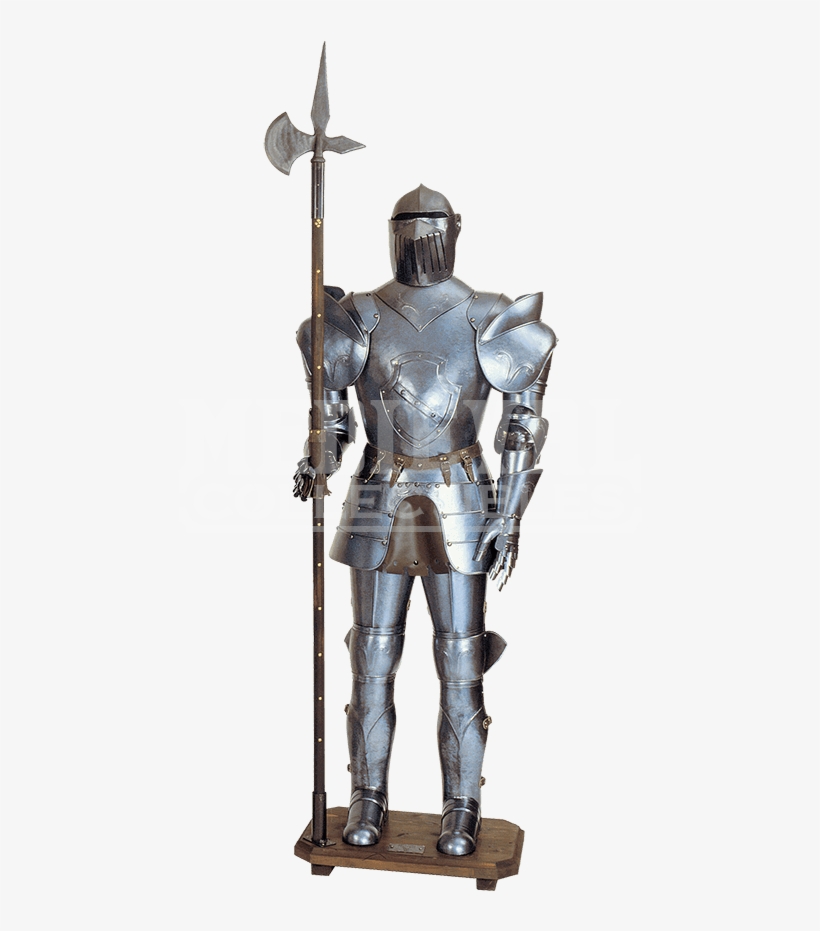 Suit Of Armor Png - Knight Armor With Halberd, transparent png download