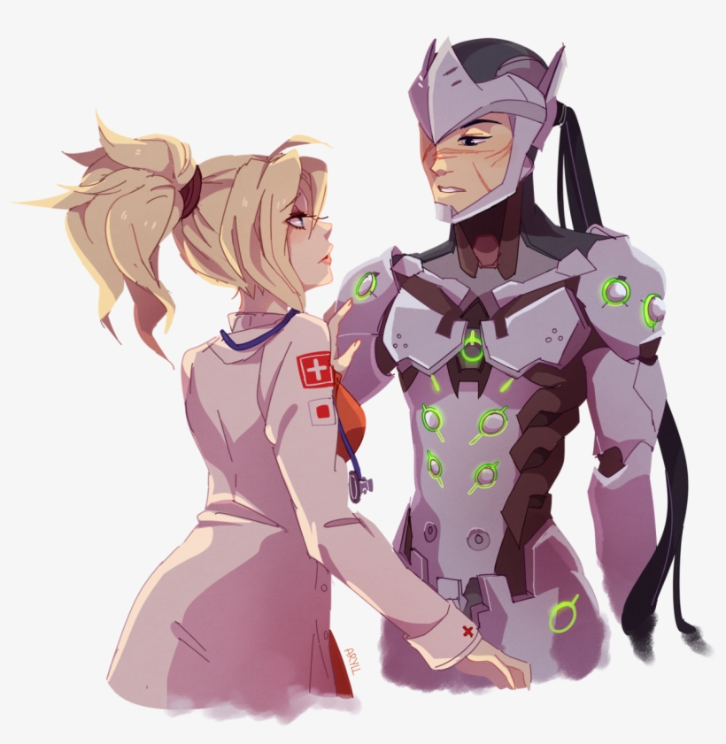 Photo Overwatch Genji, Overwatch Mercy, Overwatch Fan - Mercy And Genji Fanfiction, transparent png download