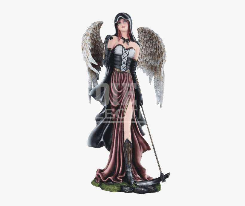 Dark Angel With Scythe Statue, transparent png download