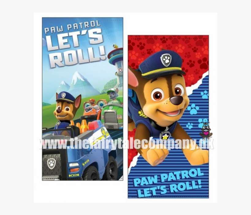 Paw Patrol Badehåndkle, Lets Roll, Chase - Poster: Paw Patrol- Let's Roll, 86x56in., transparent png download
