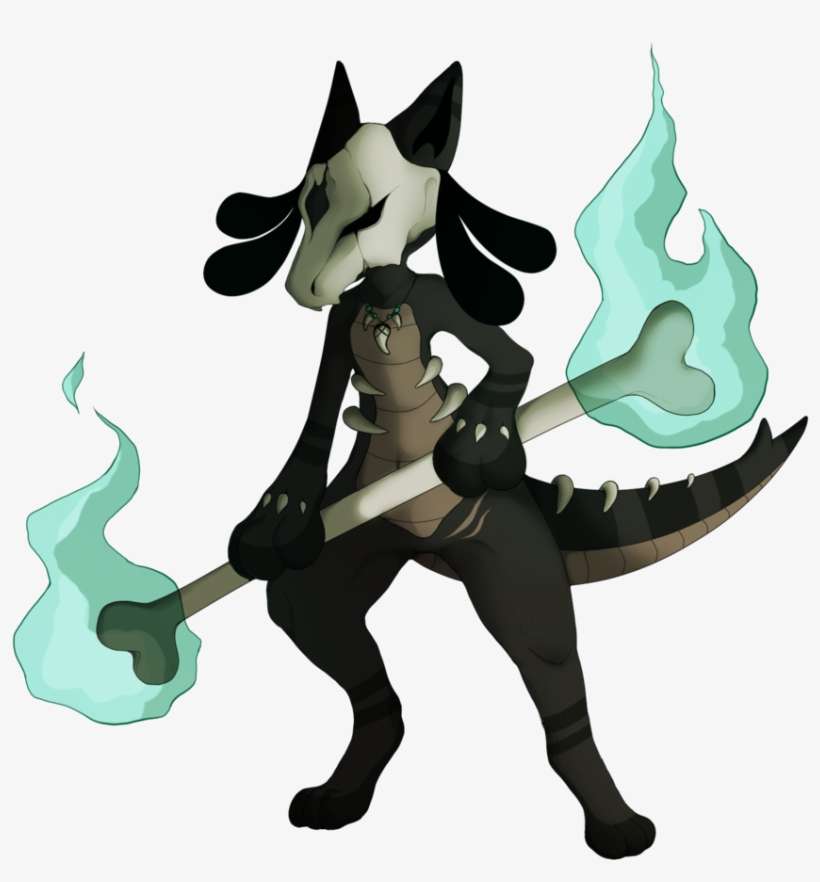 Details - Alolan Marowak Lucario Fusion, transparent png download