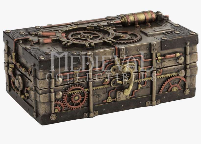 Steampunk Jewelry Box With Lock, transparent png download