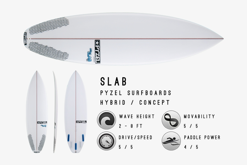 The Slab By Pyzel Surfboards Giving You The Option - Pyzel Slab 2.0, transparent png download