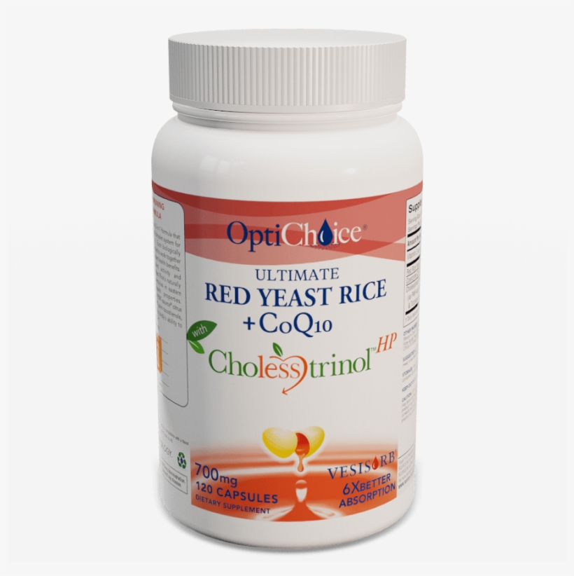 Ultimate Red Yeast Rice Subscription - Optichoice - Vesisorb Red Yeast Rice 120 Cap, transparent png download