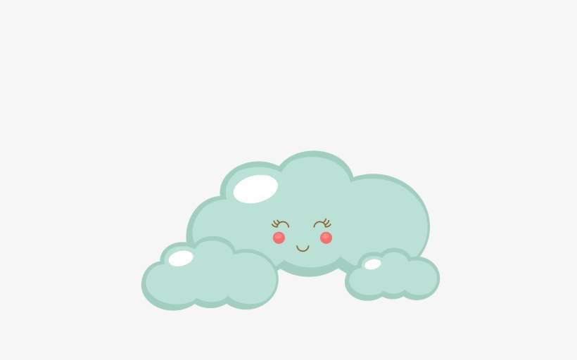 Pretty Cloud Cut File Svg Cutting File For Scrapbooking - Chuva De Bençao Azul Png, transparent png download