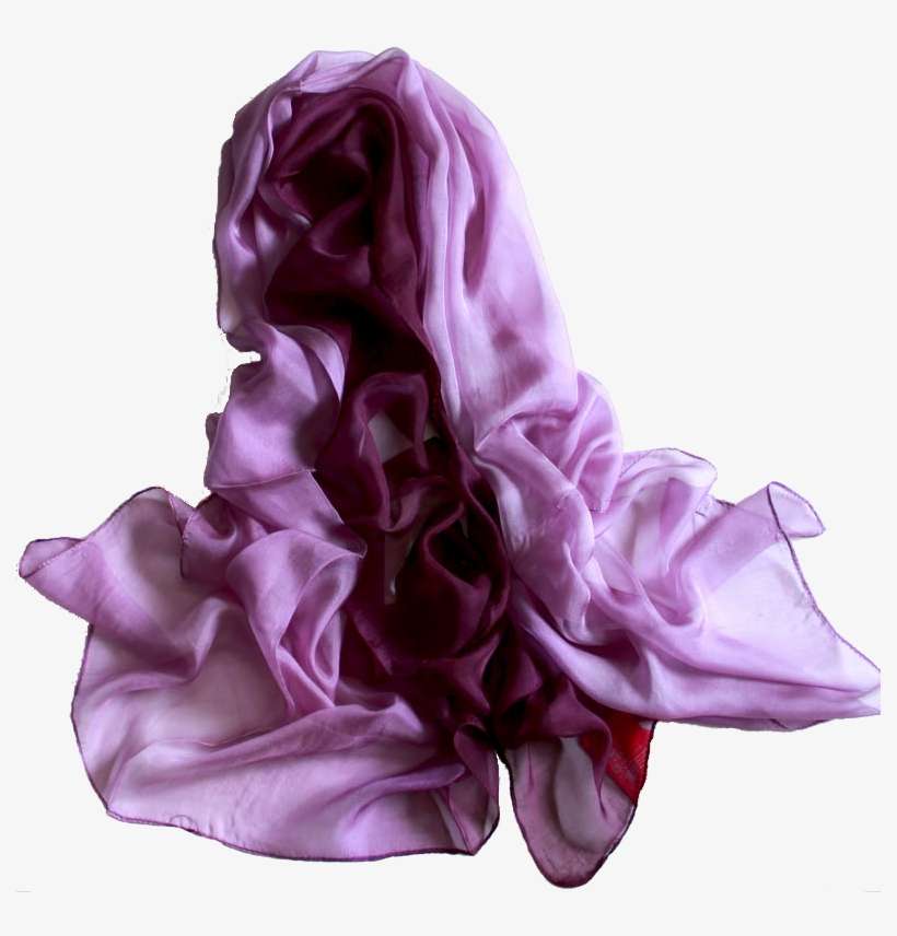 Silk Lilac Purple Ombre Hijab - Scarf, transparent png download