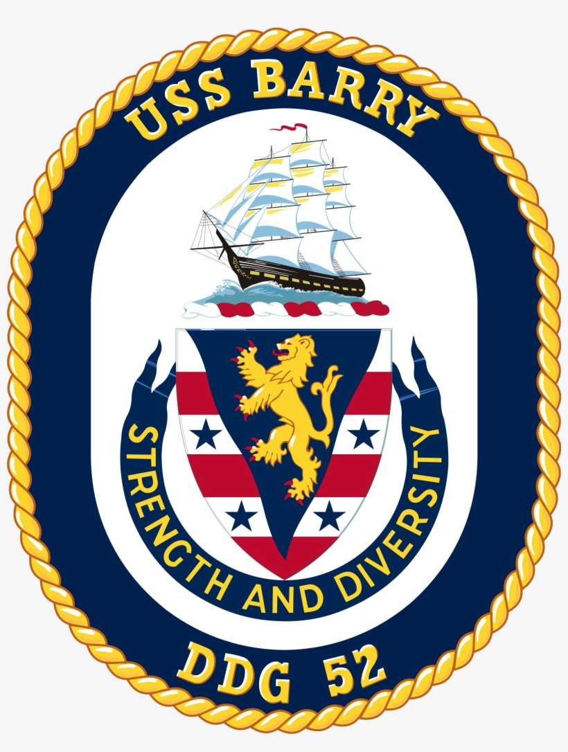 Uss Barry Ddg-52 Crest - Uss Barry Ddg 52, transparent png download