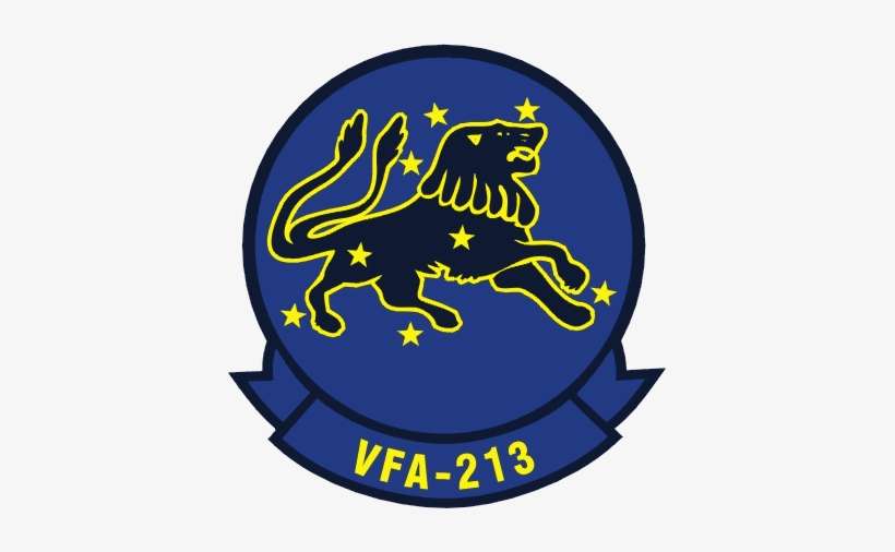 Strike Fighter Squadron 213 Insignia 2015 - Vfa-213 Iron-on Patch [navy Blue - 4 Inch], transparent png download