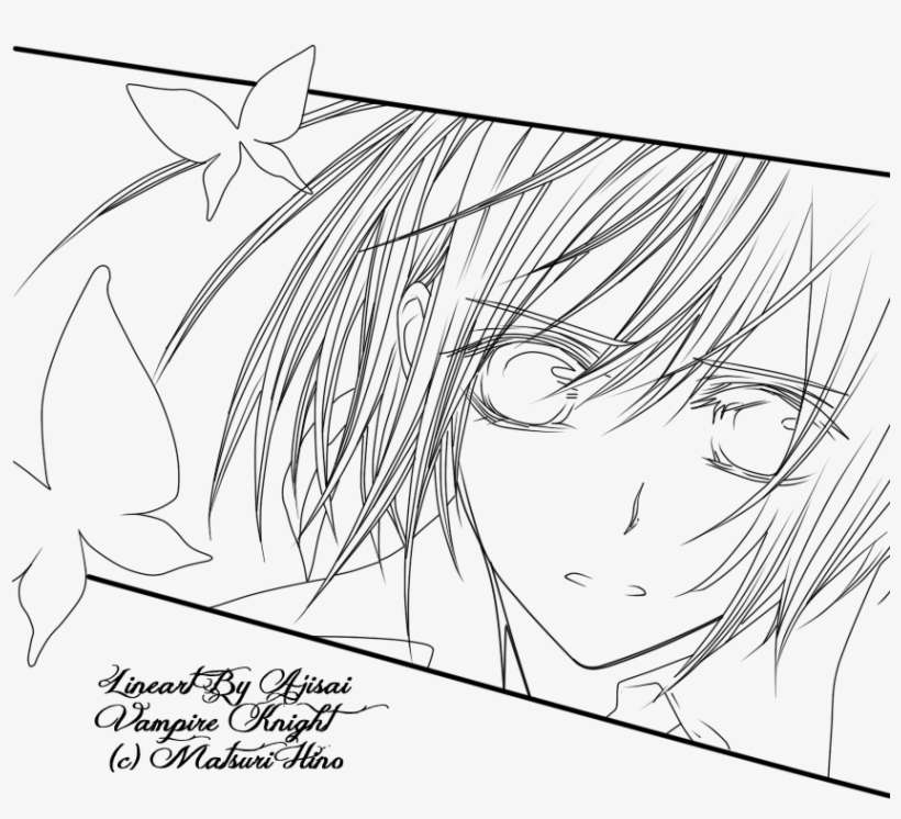 Lineart Vampire Knight By Xxajisai - Vampire, transparent png download