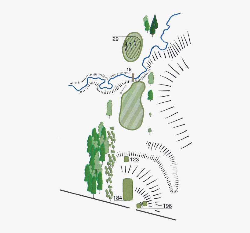 Hole 17 'wellrig Burn' - Diagram, transparent png download