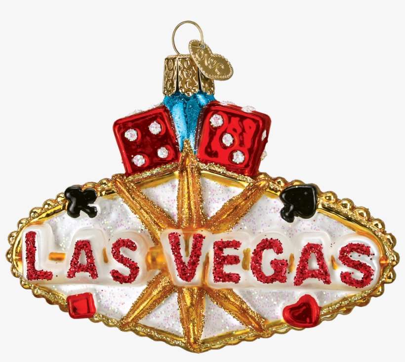 Old World Christmas Las Vegas Sign Glass Blown Ornament, transparent png download