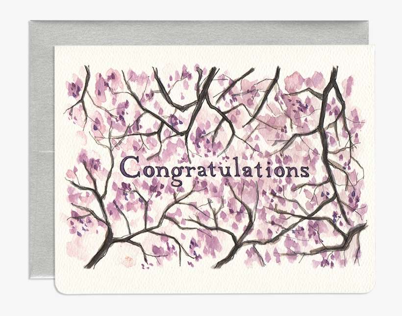 Cherry Blossom Greeting Card - Sakura Card, transparent png download