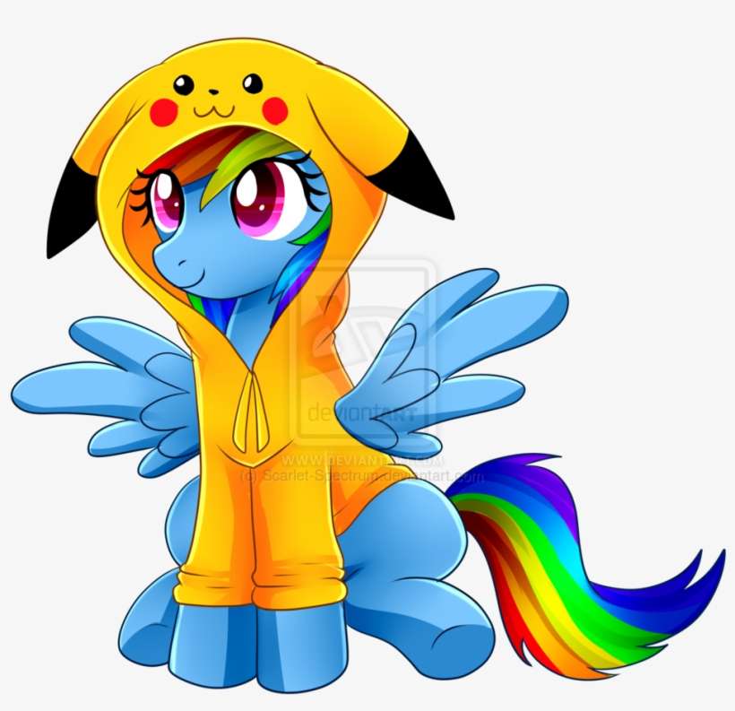 #861794 - - 3, Artist - Scarlet-spectrum, Clothes, - Rainbow Dash Pikachu, transparent png download