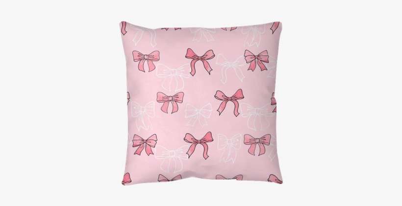 Seamless Watercolor Bows Pattern In Pink Color - Watercolor Painting, transparent png download