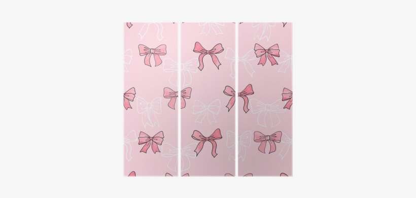 Seamless Watercolor Bows Pattern In Pink Color - Watercolor Painting, transparent png download