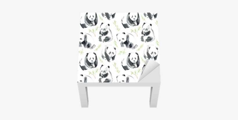 Seamless Pattern With Panda And Bamboo - Tropical Woody Bamboos, transparent png download