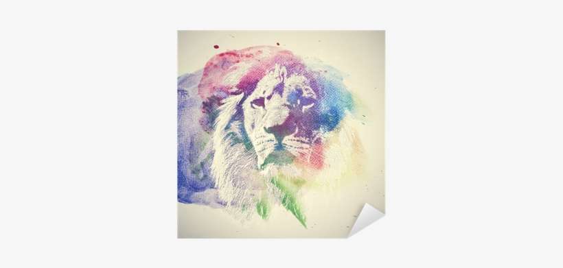 Watercolor Painting Of Lion - Watercolor Painting, transparent png download