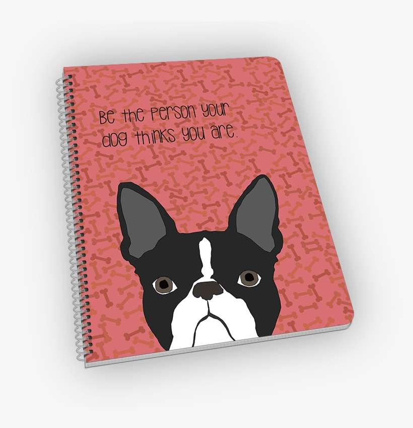 Boston Terrier Notebook - Dog, transparent png download