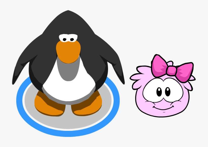 Pink Bow In-game - Club Penguin Brown Puffle, transparent png download