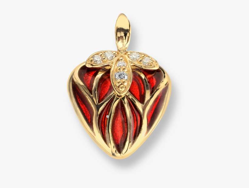 Nicole Barr Designs 18 Karat Gold Heart Necklace -red - Diamonds Red Heart Necklace - 18k Gold 18 Inch - Nng046wa, transparent png download