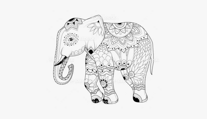Good Luck Elephant Tattoo Design - Plantilla De Tatuajes Elefante, transparent png download
