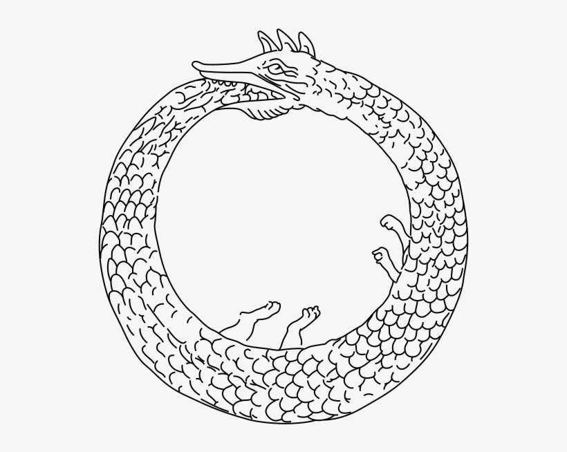 File - Ouroboros-abake - Svg - Ouroboros Public Domain, transparent png download