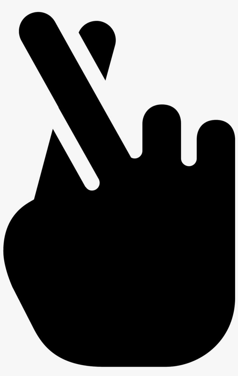 Fingers Crossed Filled Icon - Icon, transparent png download