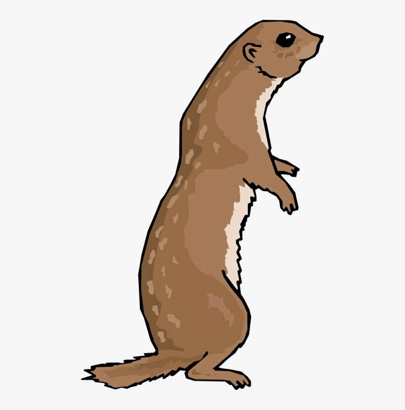 Otter Clipart Christmas Png Library Library - Clipart Prairie Dog, transparent png download