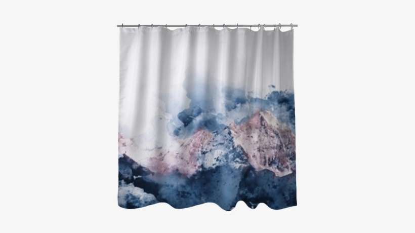 Abstract Mountain Ranges In Morning Light, Digital - Cute Beaver Pond Shower Curtain Color Animal Themed, transparent png download