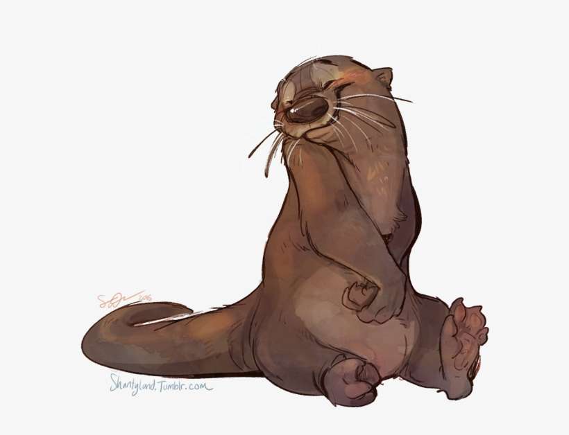 Happy As An - Otter Art Transparent, transparent png download