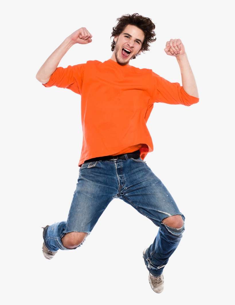Man Jumping Png - Happy Man Jumping Png, transparent png download