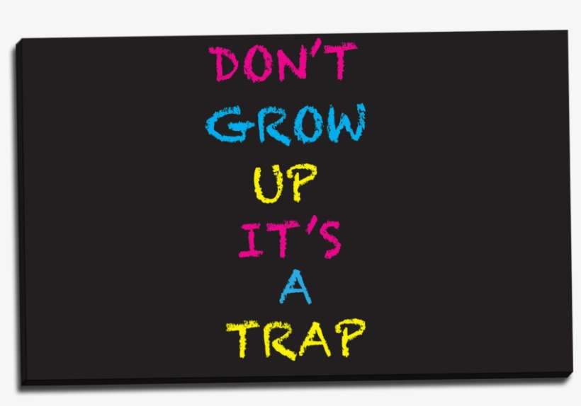 Zapwalls Canvas Don't Grow Up Its A Trap Canvas - Don Jon / I Don't F**k, transparent png download