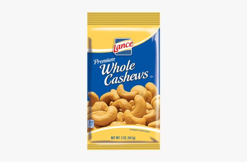 Lance Cashews, Premium Whole - 2 Oz, transparent png download
