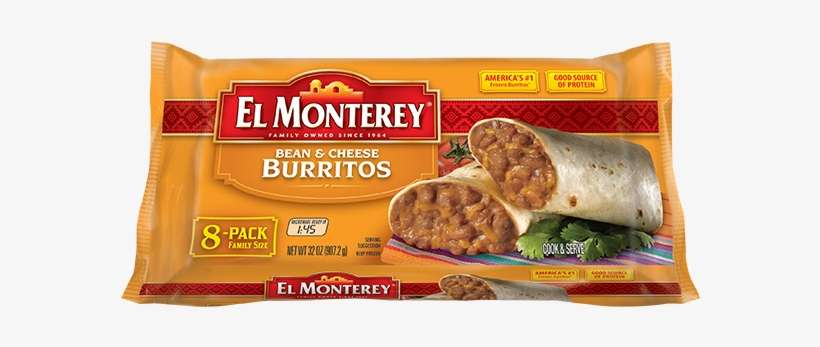 Bean & Cheddar Cheese Frozen Burritos - El Monterey Bean And Cheese Burritos, transparent png download