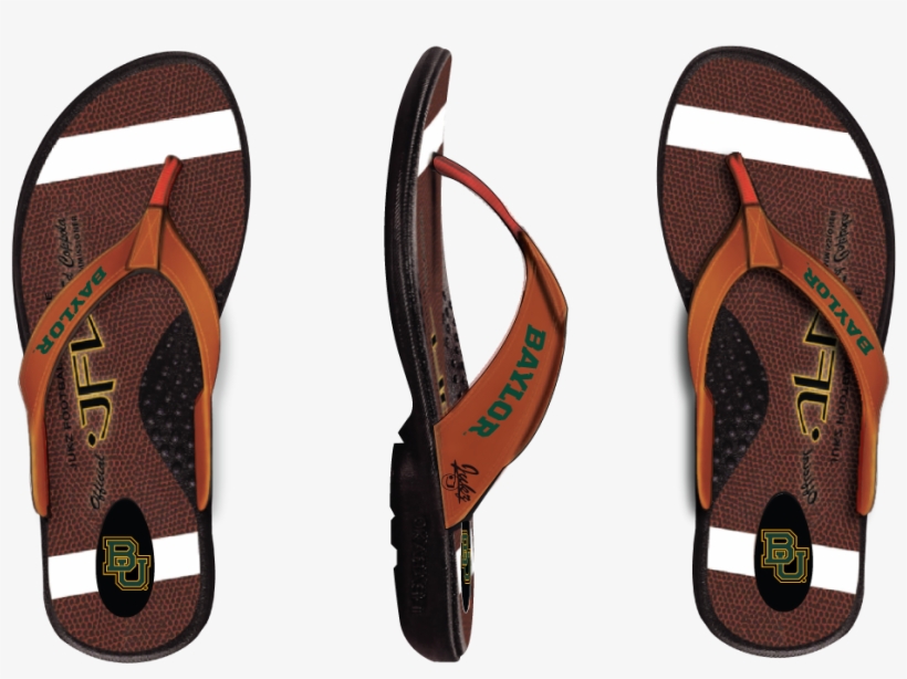 Baylor Bears Football Flip Flops, transparent png download