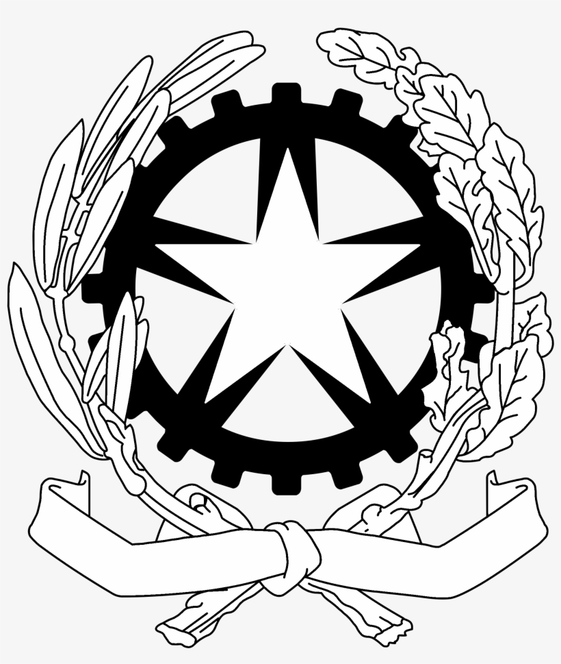 Repubblica Italiana Logo Black And White, transparent png download